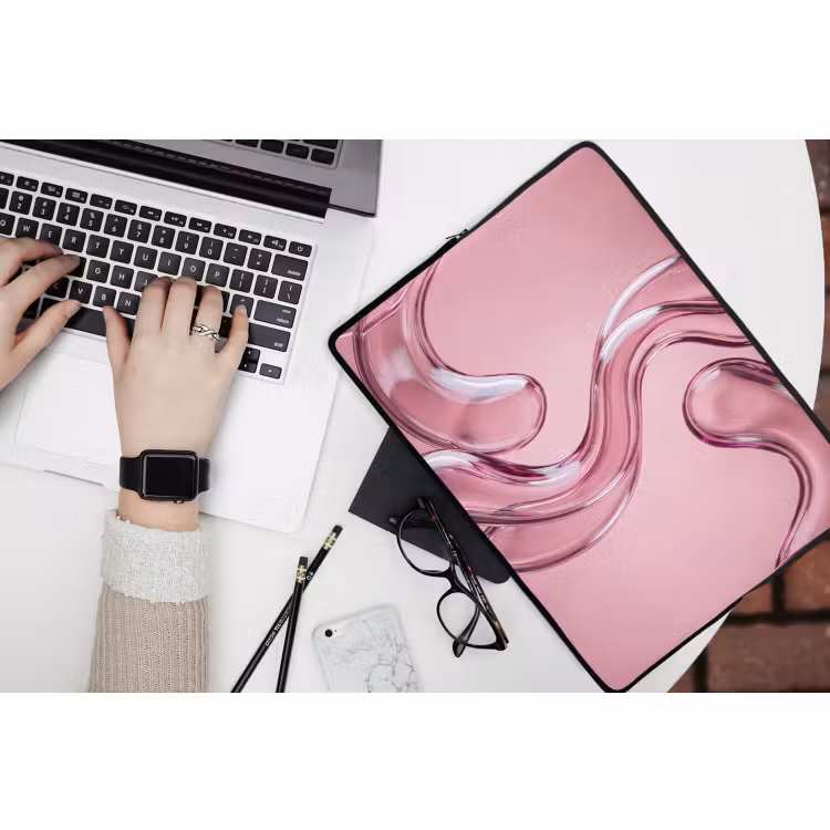 Laptophoes Vorm - Abstract - Roze — 3