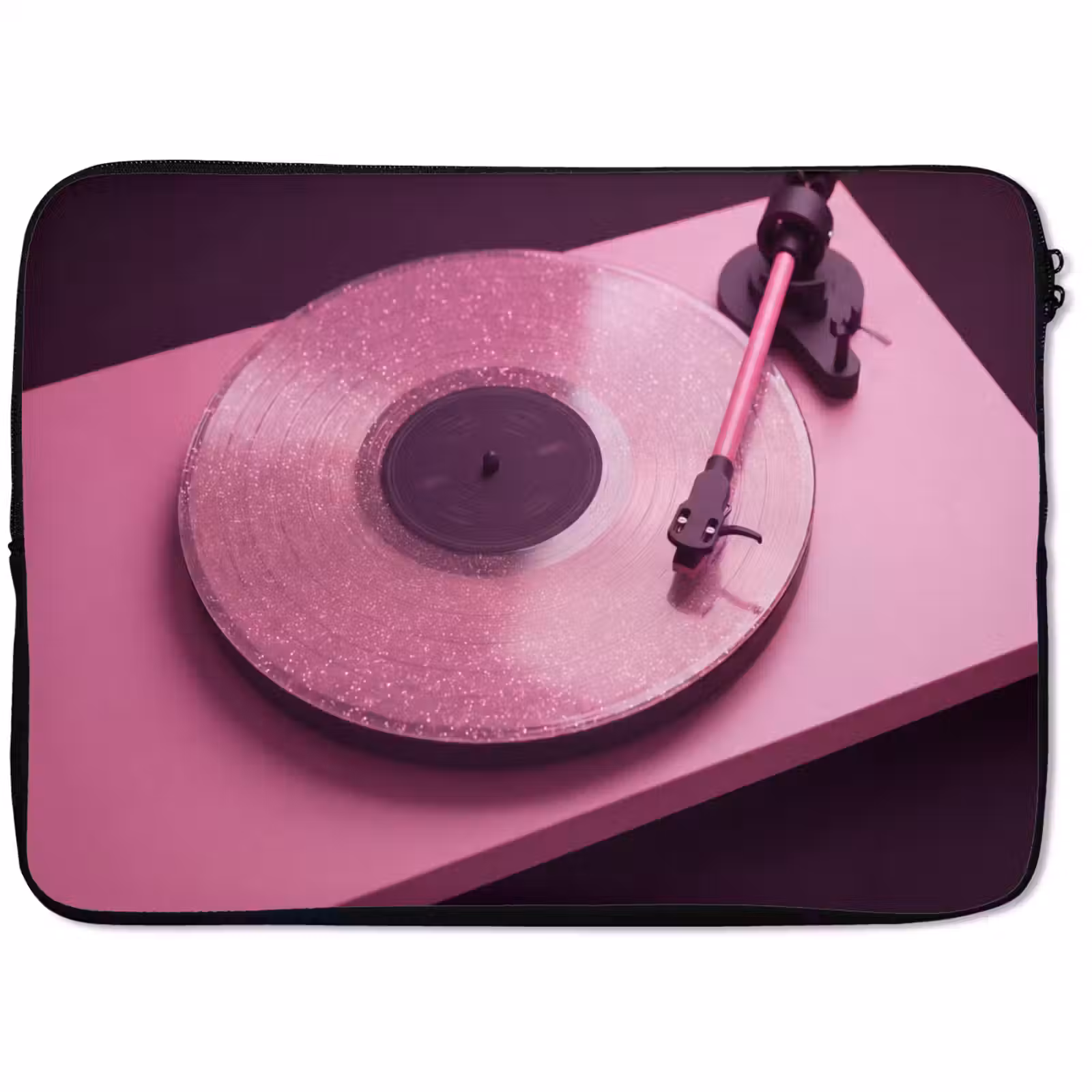 Laptophoes Platenspeler - Roze - Muziek — 1