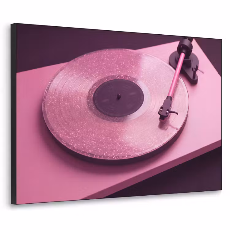 Art frame - Platenspeler - Roze - Muziek — 1