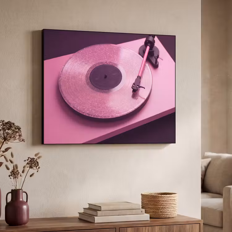 Art frame - Platenspeler - Roze - Muziek — 7