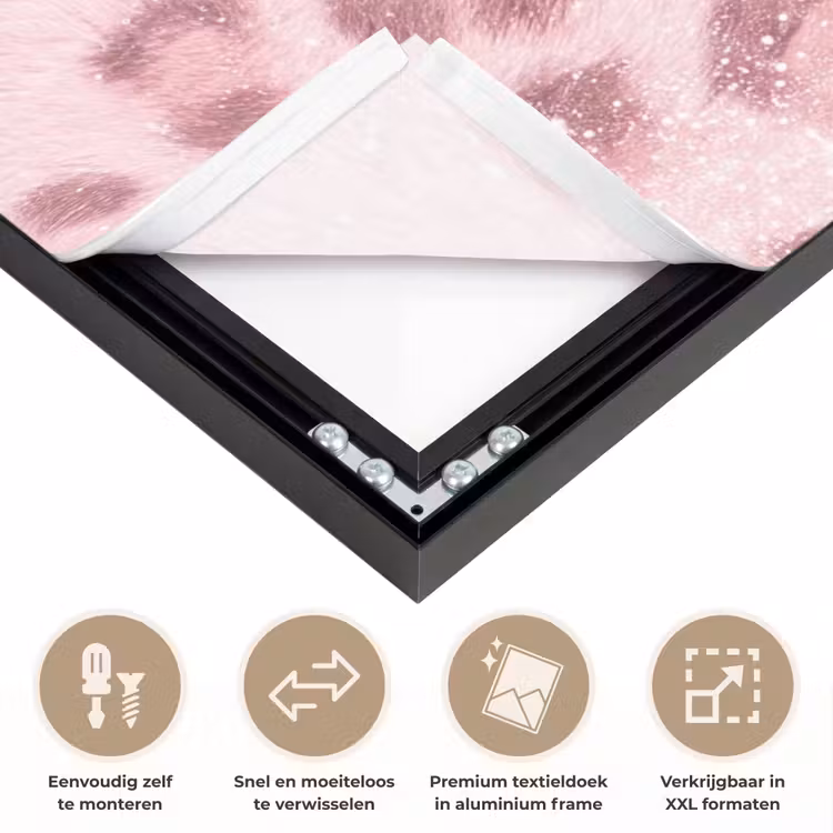 Art frame - Roze dierenprint - Glitter — 4