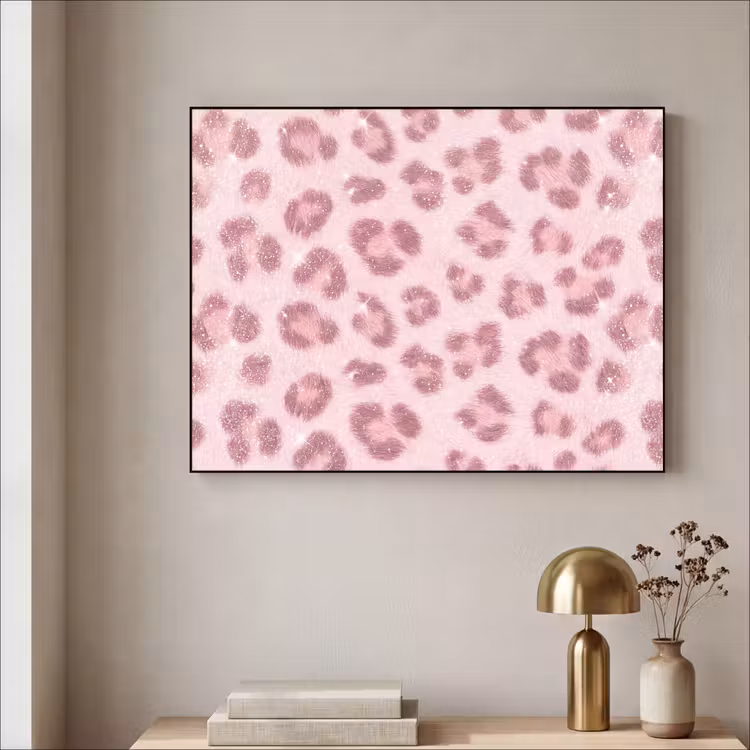 Art frame - Roze dierenprint - Glitter — 5