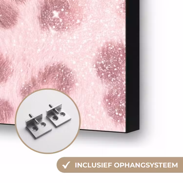 Art frame - Roze dierenprint - Glitter — 6