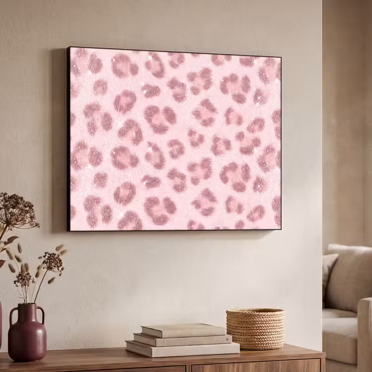 Art frame - Roze dierenprint - Glitter — 7