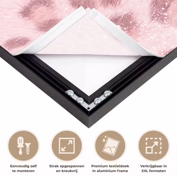 Art frame - Roze dierenprint - Glitter — 8