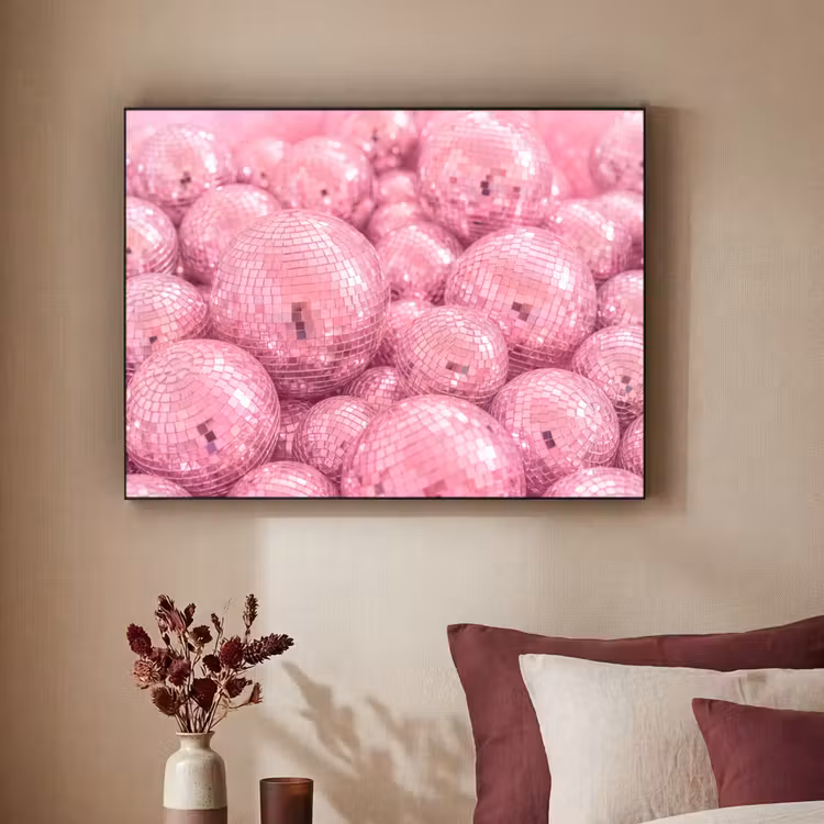 Art frame - Roze disco ballen — 3