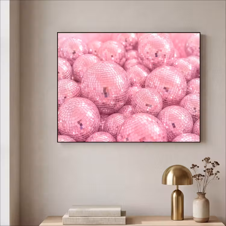 Art frame - Roze disco ballen — 5