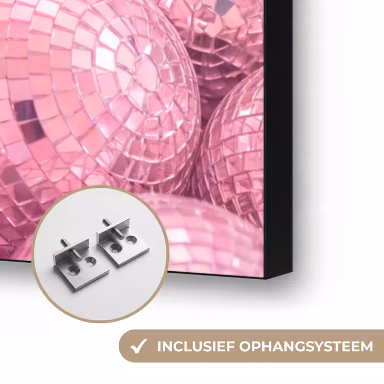 Art frame - Roze disco ballen — 6