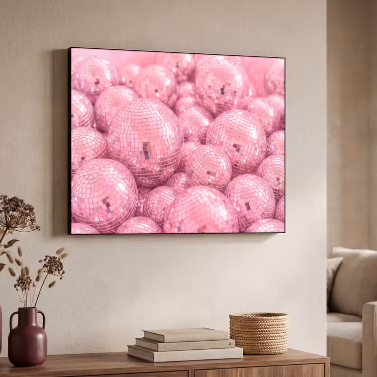 Art frame - Roze disco ballen — 7