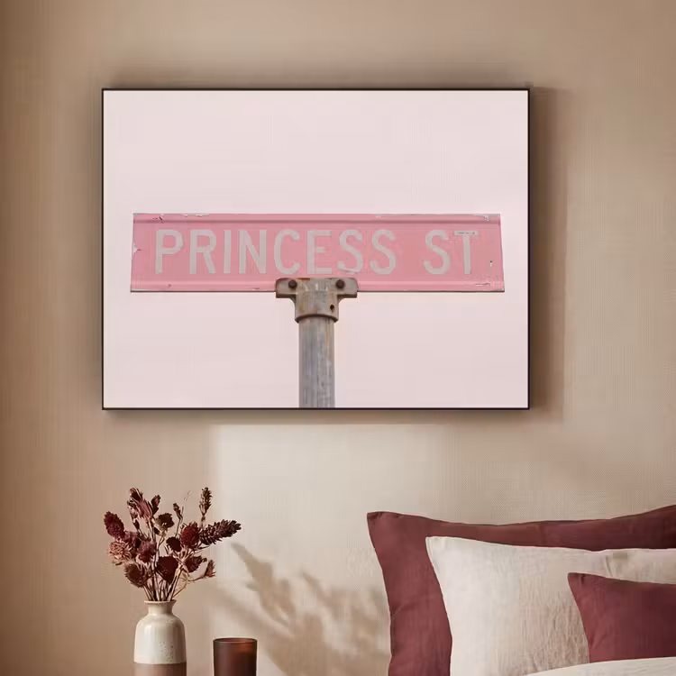 Art frame - Roze straatnaambord - Stad — 3