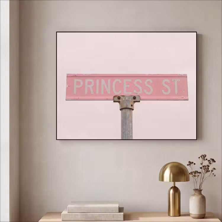 Art frame - Roze straatnaambord - Stad — 5