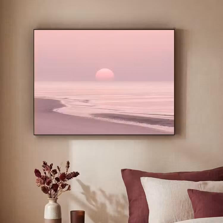 Art frame - Roze zonsondergang - Strand — 3