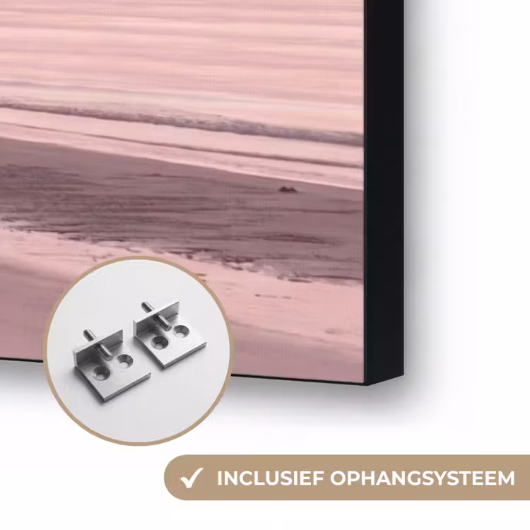 Art frame - Roze zonsondergang - Strand — 6