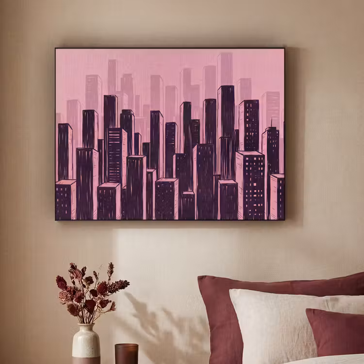 Art frame - Stad - Abstract - Roze — 3