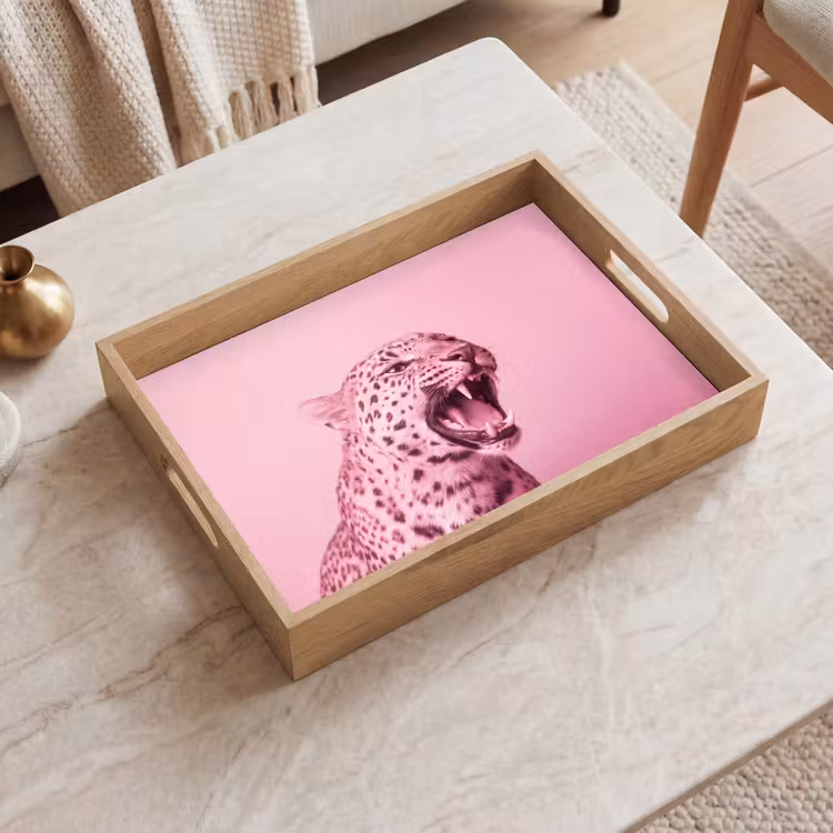 Dienblad - Roze kat - Modern — 2