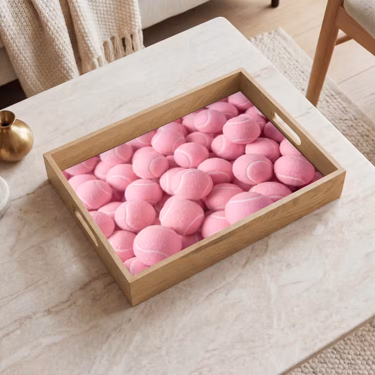 Dienblad - Roze tennisballen - Sport — 2