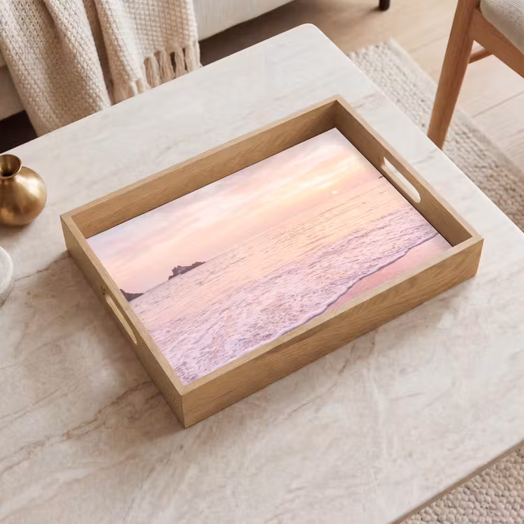 Dienblad - Strand - Zonsondergang - Roze — 2