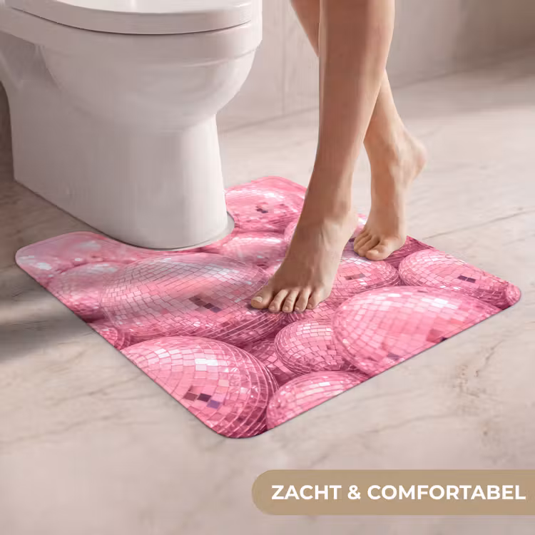 WC Mat - Roze disco ballen — 5