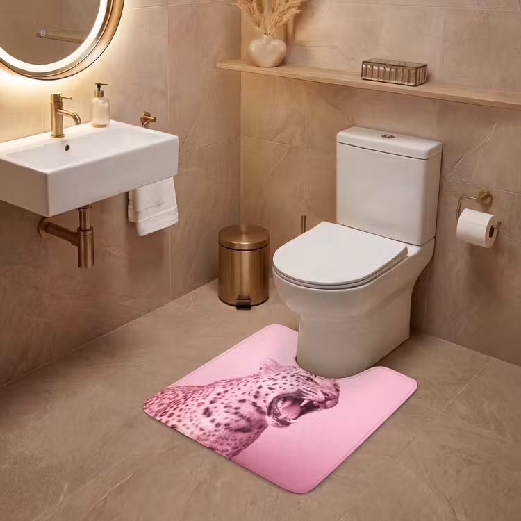 WC Mat - Roze kat - Modern — 3