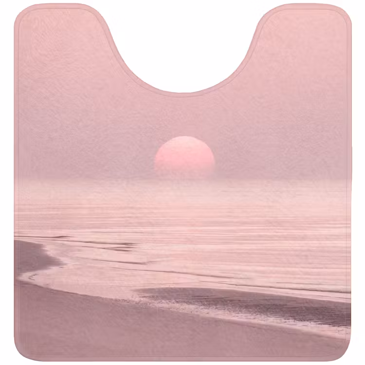 WC Mat - Roze zonsondergang - Strand — 1