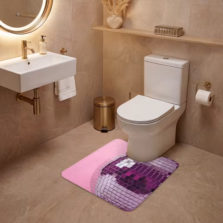 WC Mat - Spiegelbal - Zilver - Modern — 3