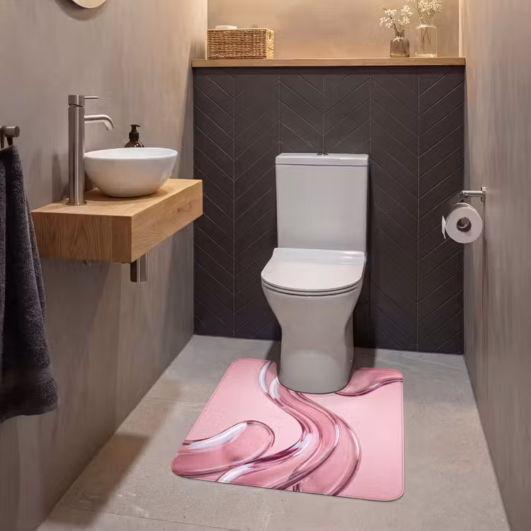 WC Mat - Vorm - Abstract - Roze — 2