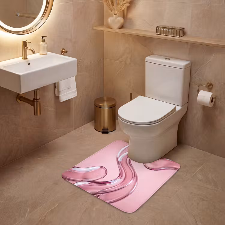 WC Mat - Vorm - Abstract - Roze — 3