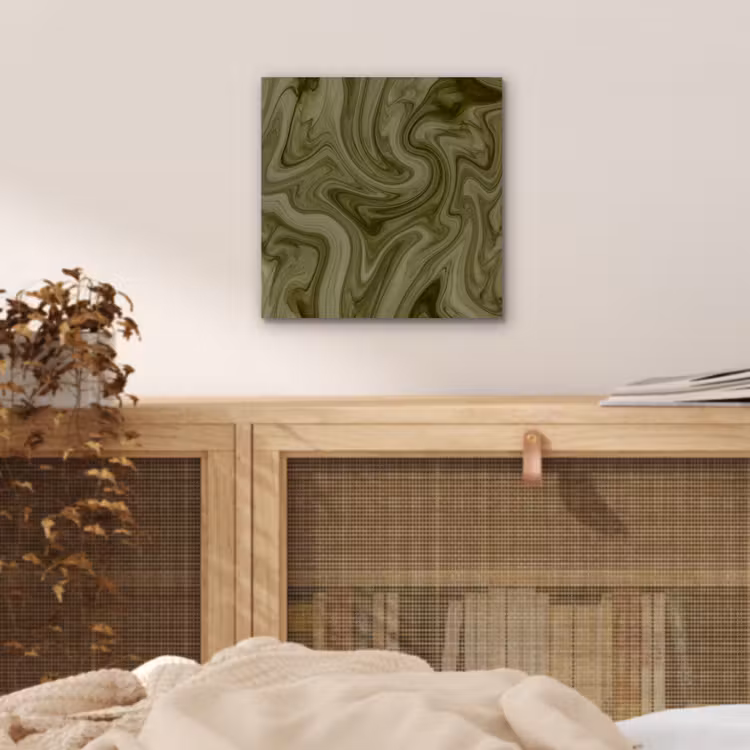 Aluminium schilderij - Abstract - Groen - Modern — 4