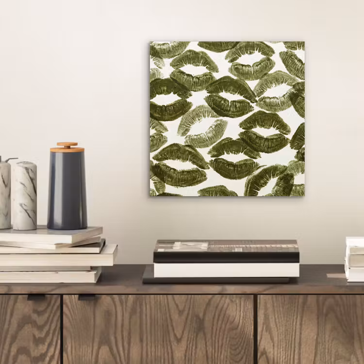 Aluminium schilderij - Kus - Patroon - Groen — 2