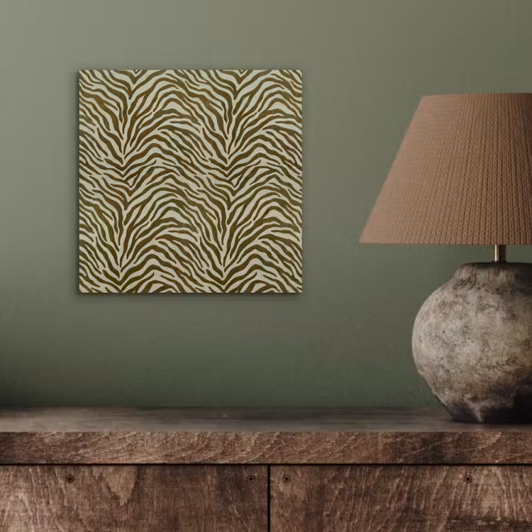 Aluminium schilderij - Zebramotief - Groen - Modern — 3