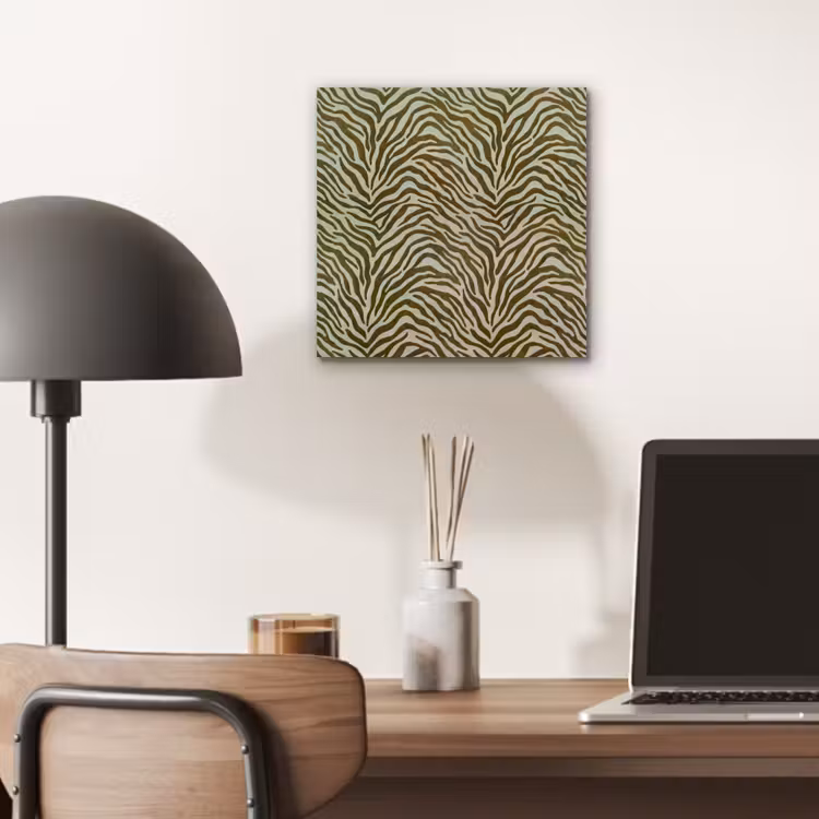 Aluminium schilderij - Zebramotief - Groen - Modern — 6