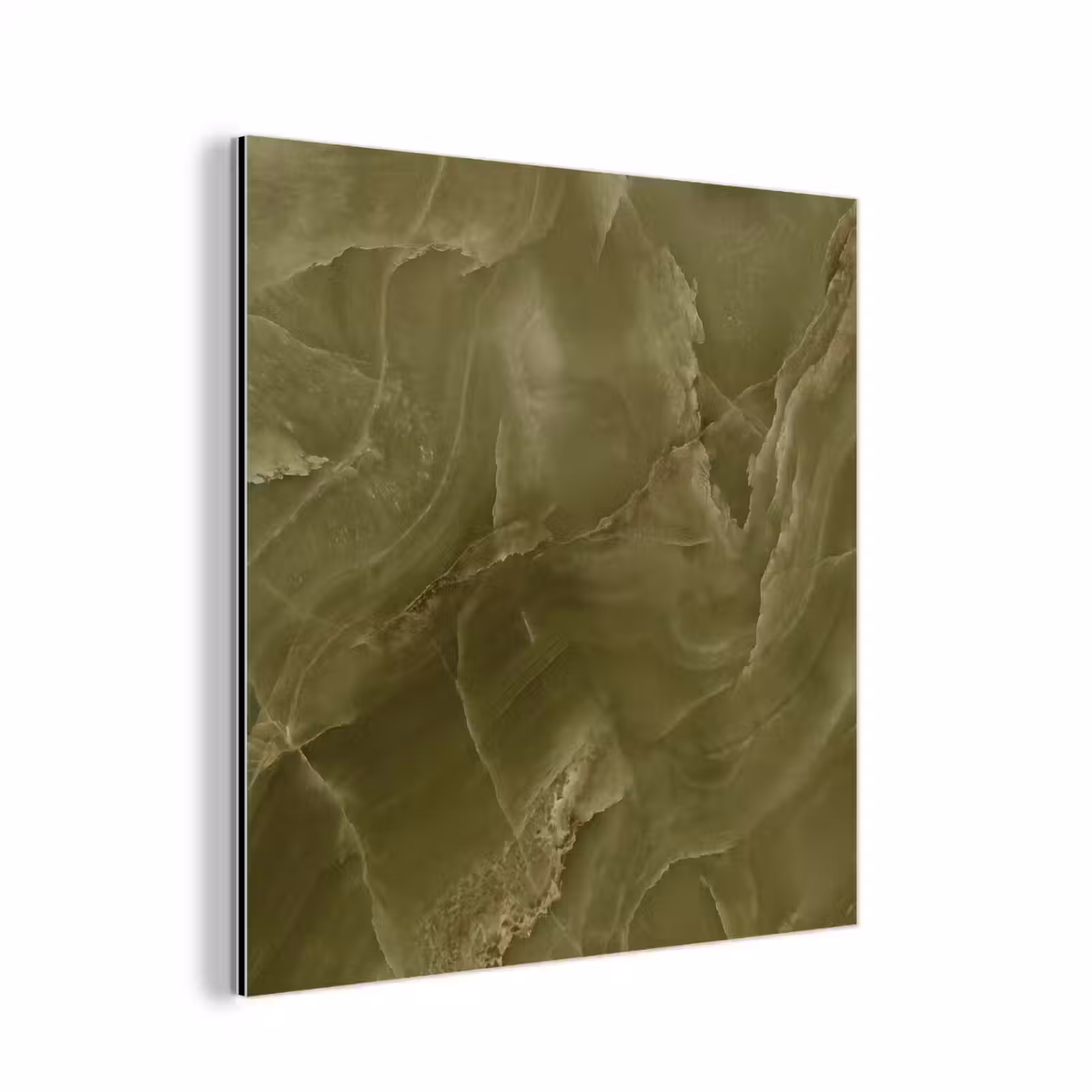 Aluminium schilderij - Marmer - Groen - Abstract — 1