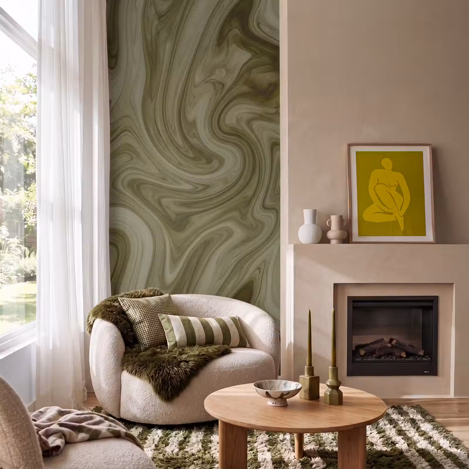 Behang - Abstract - Groen - Modern — 1