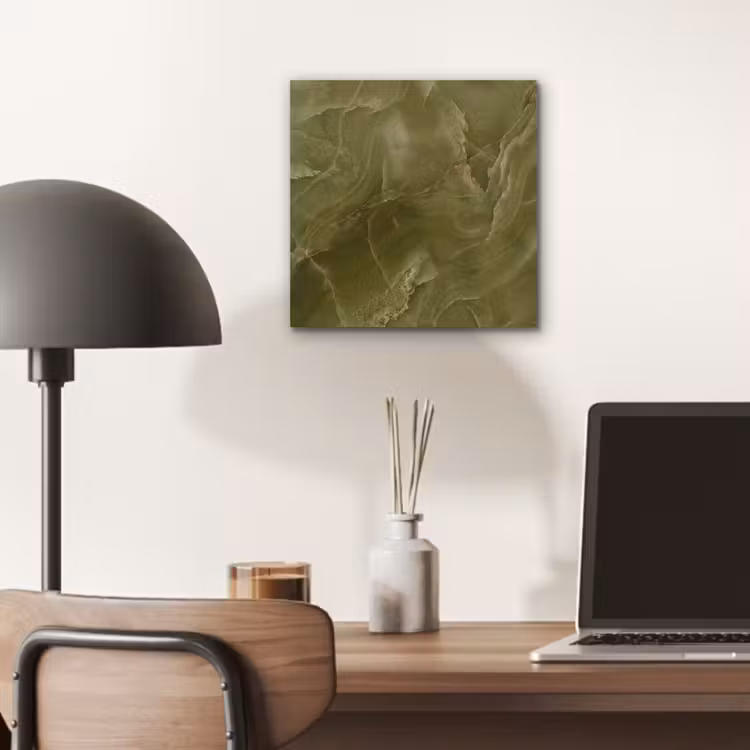 Aluminium schilderij - Marmer - Groen - Abstract — 6