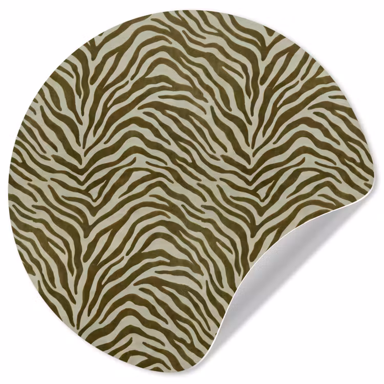 Behangcirkel - Zebramotief - Groen - Modern — 1