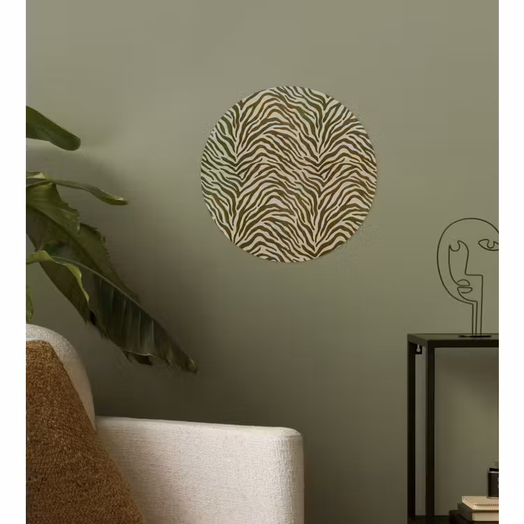 Behangcirkel - Zebramotief - Groen - Modern — 3