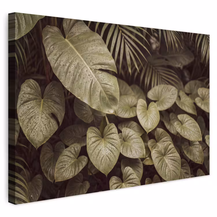 Buiten canvas - Groene bladeren - Natuur — 1