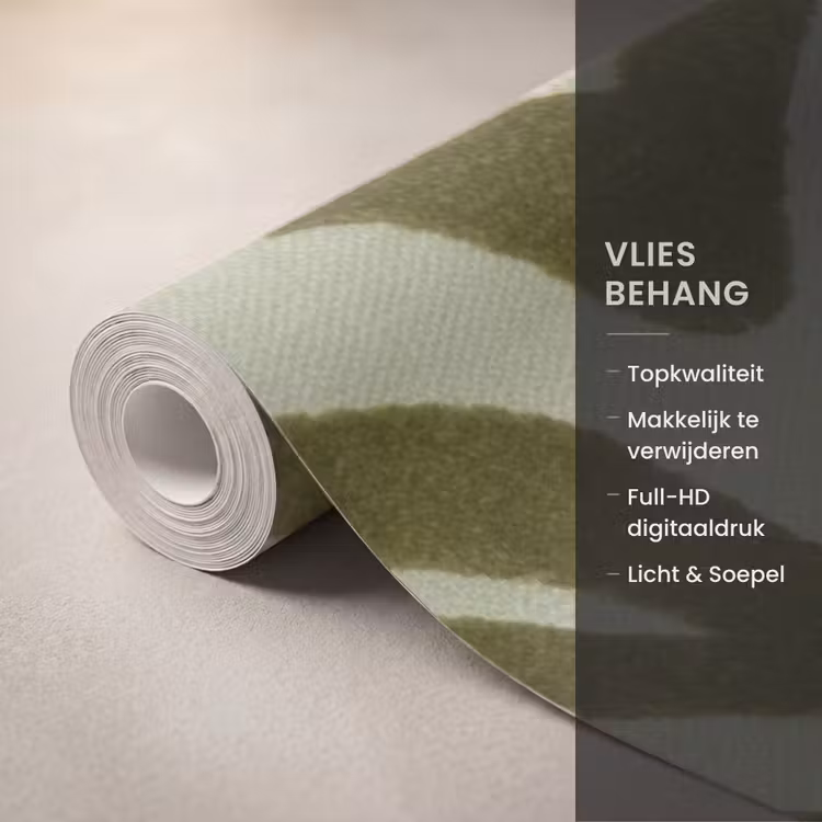 Behang - Zebramotief - Groen - Modern — 3