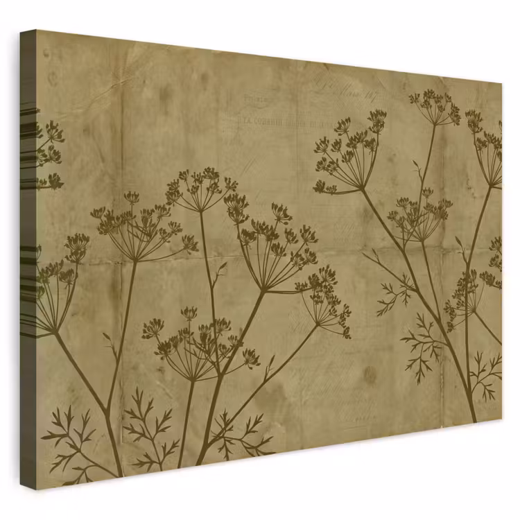 Buiten canvas - Bloemen - Schrift - Groen — 1