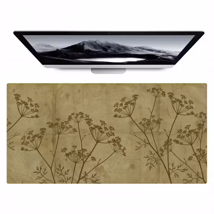 Bureau onderlegger - Bloemen - Schrift - Groen — 1