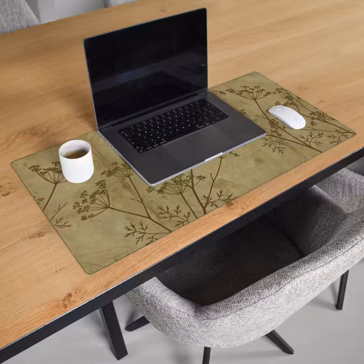 Bureau onderlegger - Bloemen - Schrift - Groen — 3