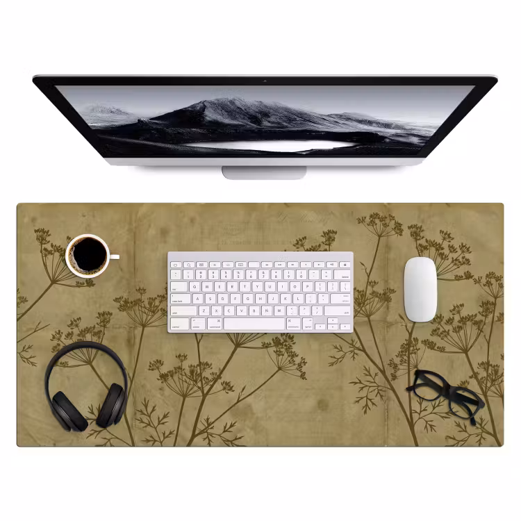 Bureau onderlegger - Bloemen - Schrift - Groen — 4