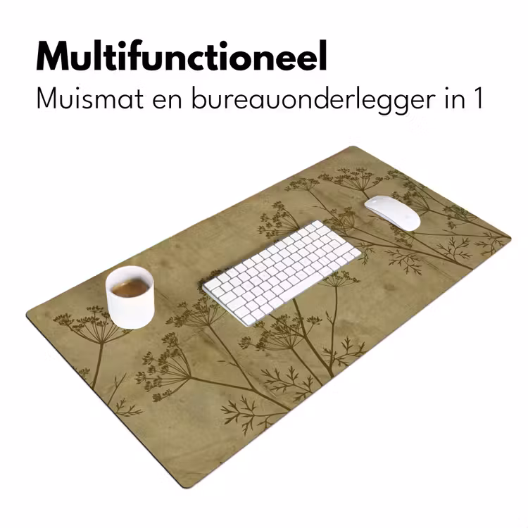 Bureau onderlegger - Bloemen - Schrift - Groen — 7