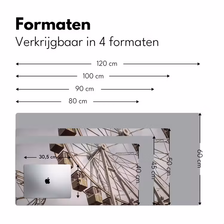 Bureau onderlegger - Reuzenrad - Attractie - Groen — 8