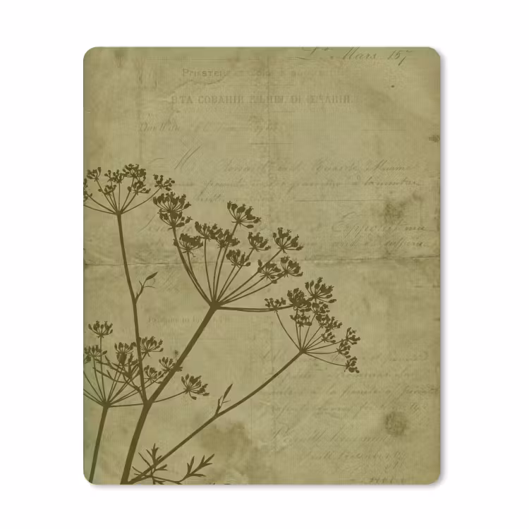 Muismat - Bloemen - Schrift - Groen — 1