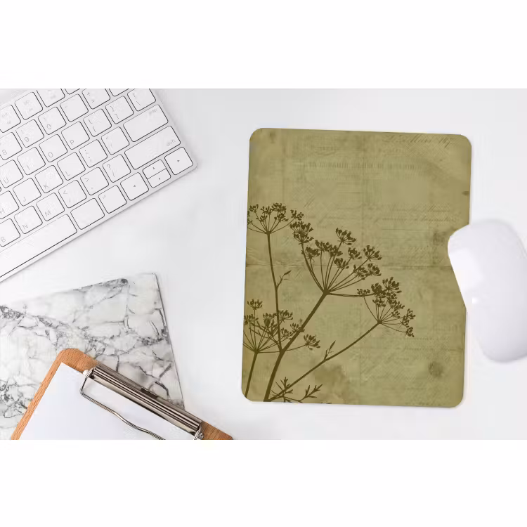Muismat - Bloemen - Schrift - Groen — 4
