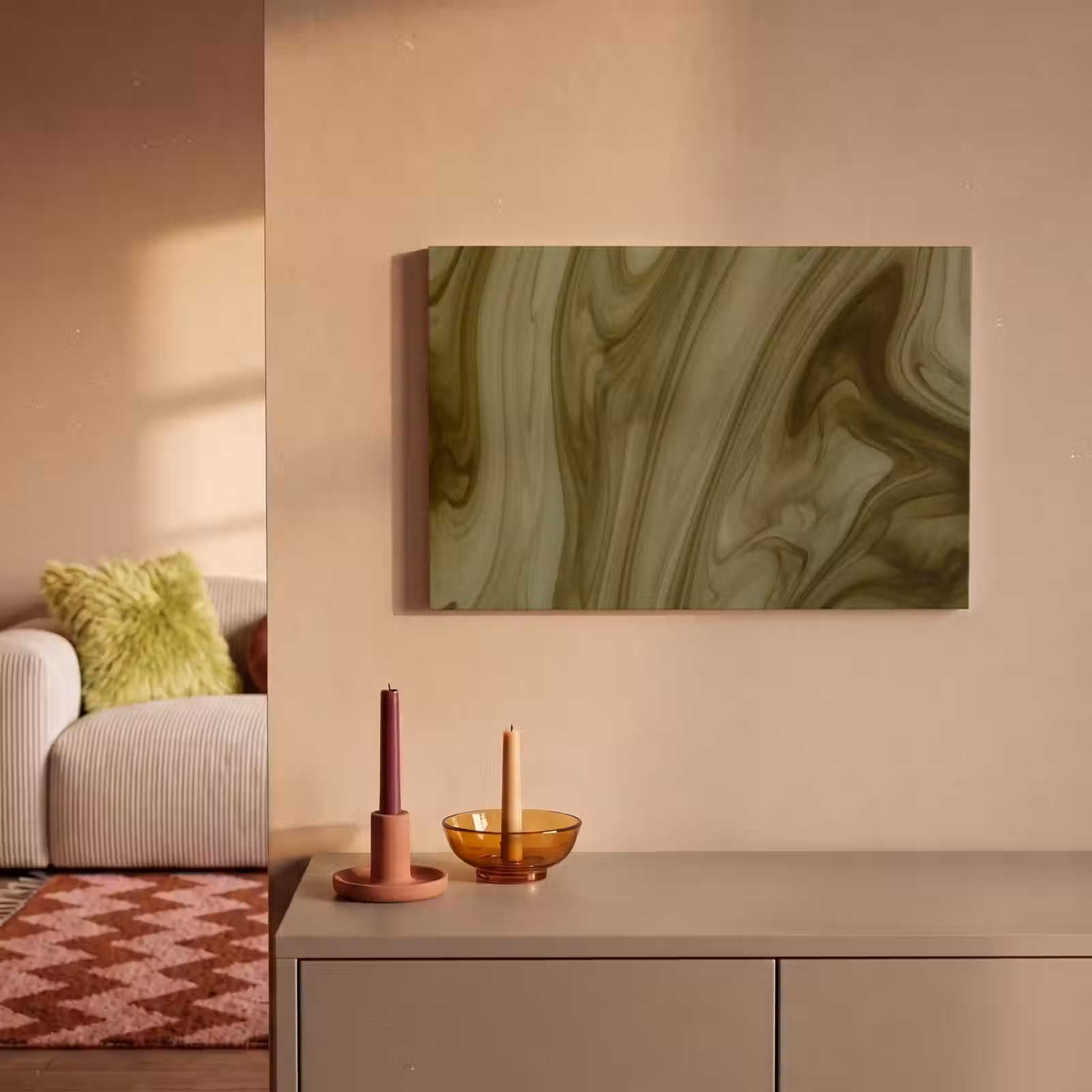 Canvas schilderij - Abstract - Groen - Modern — 1