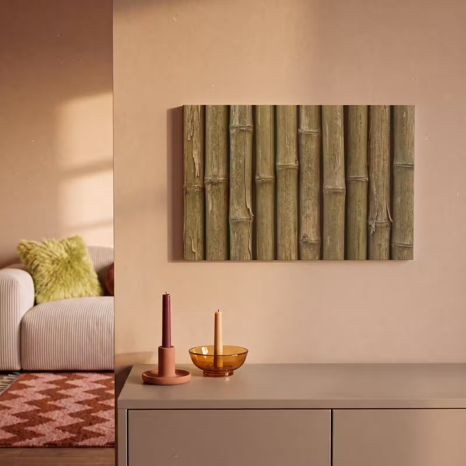 Canvas schilderij - Bamboe - Stengels - Natuur — 1