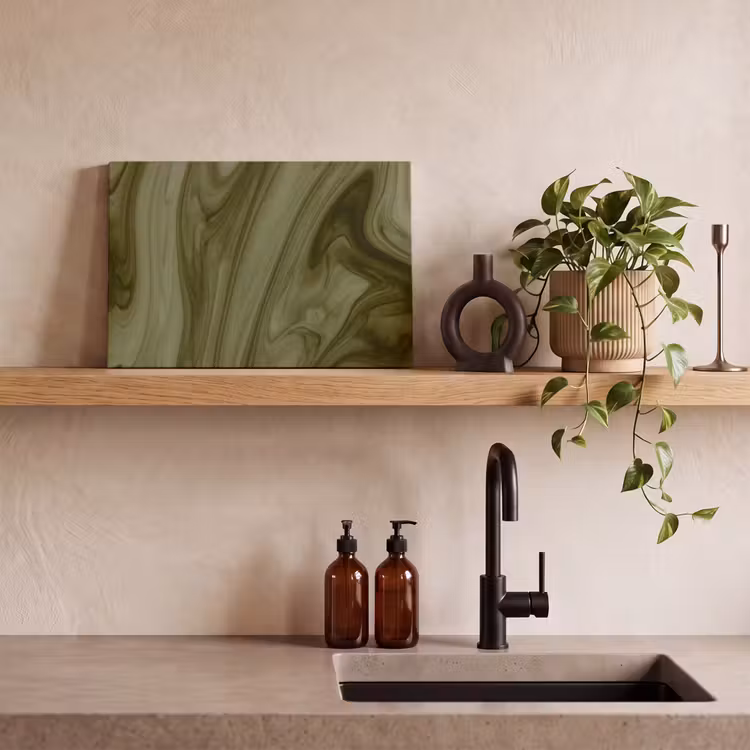 Canvas schilderij - Abstract - Groen - Modern — 2