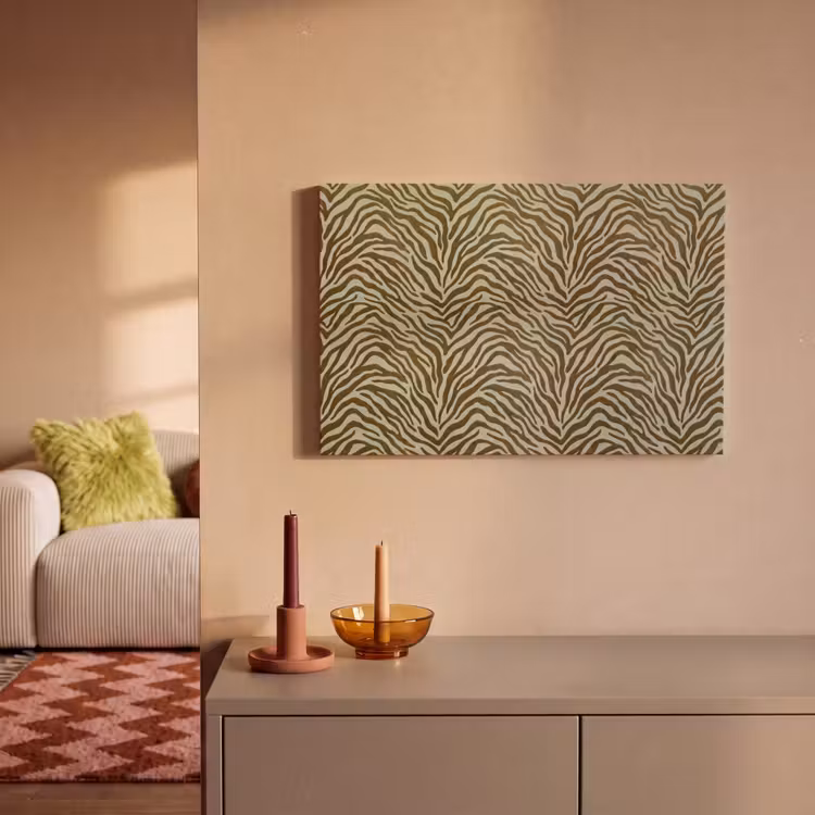 Canvas schilderij - Zebramotief - Groen - Modern — 1
